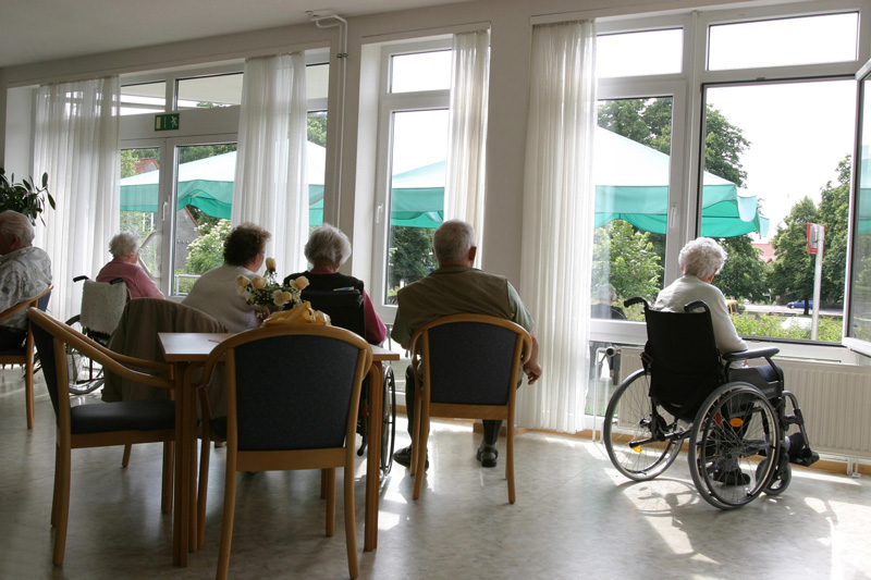 Seniors Sitting in a Medicine Hat Retirement Community