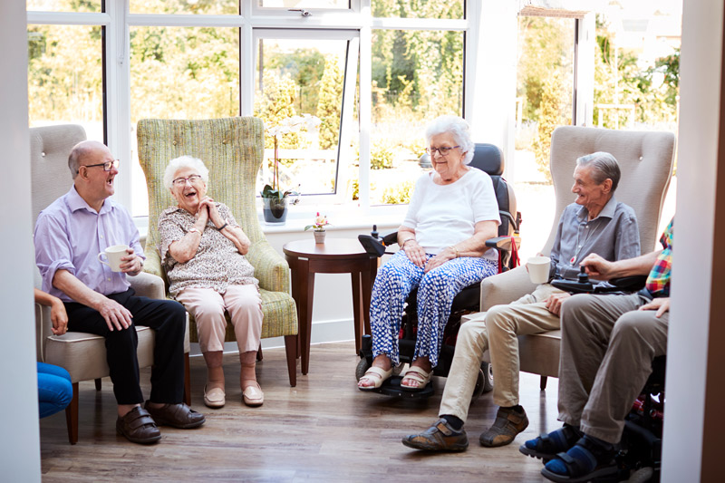 Seniors socializing at Medicine Hat retirement community