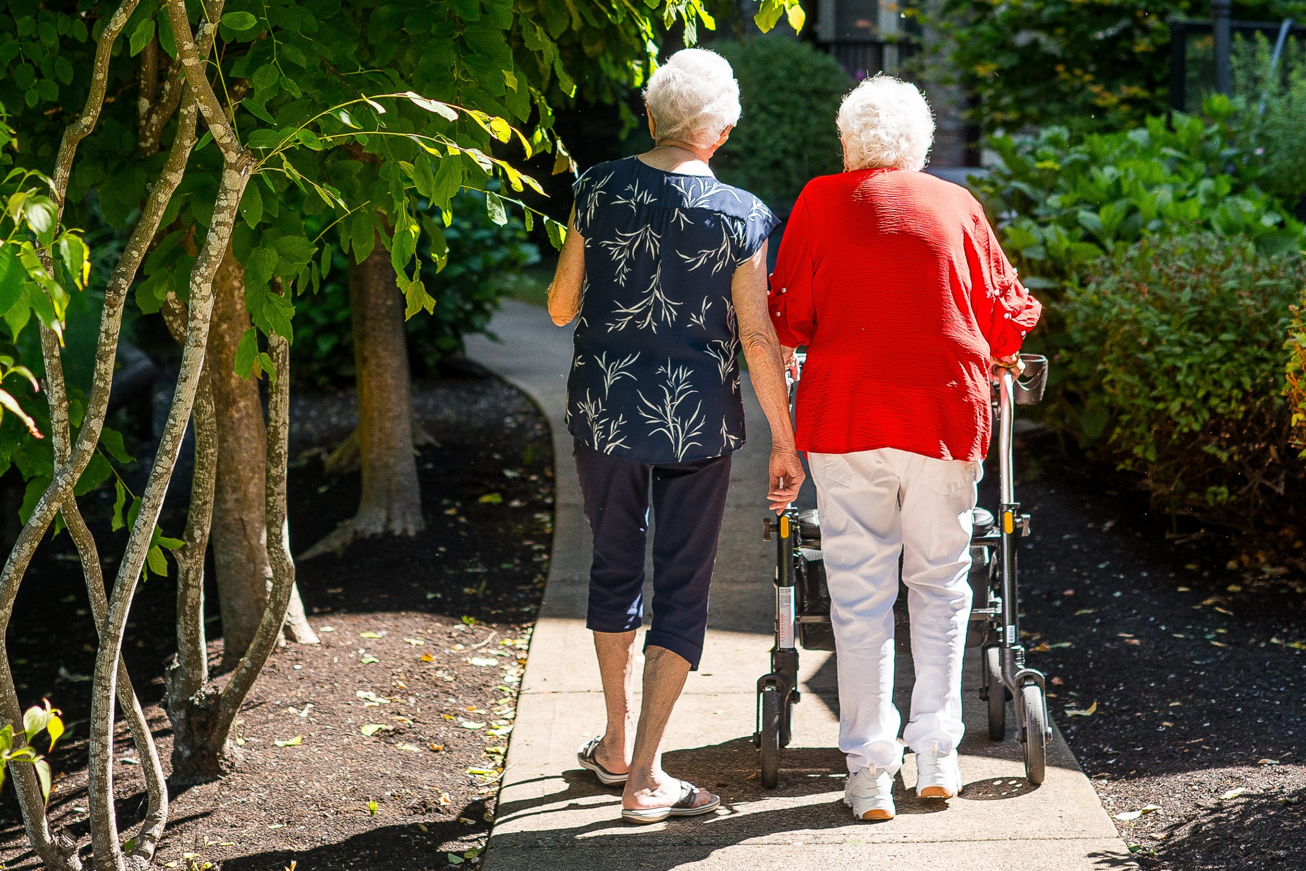 Park Place Greystone Manor seniors walking